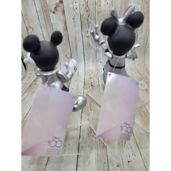 Disney 100th Anniversary Mickey & Minnie Mouse 6" Statue / Figures Set of 2 New - Picture 5 of 8